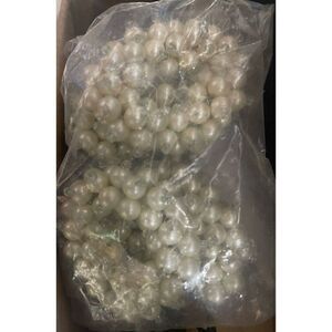 Pearl and clear bead napkin rings set of 4